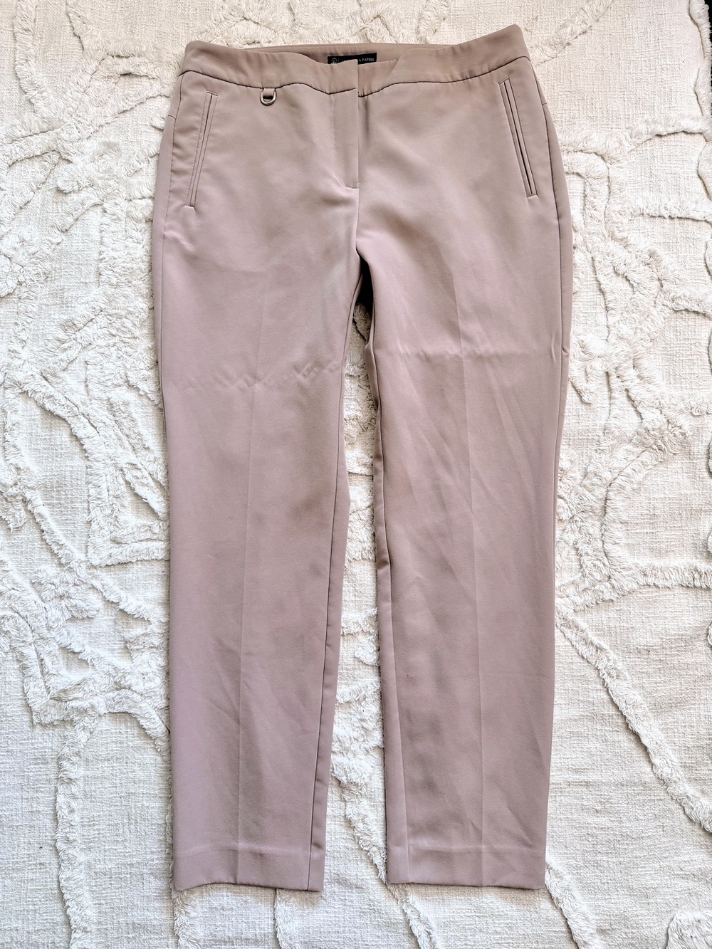 Adrianna Papell Size 8 Taupe Slim Ankle Dress Pants Trousers NWOT